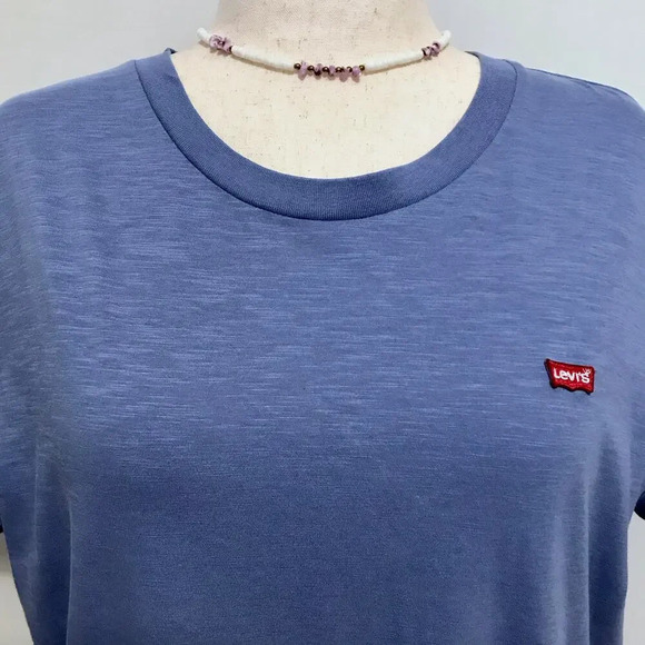 Levi's NWT Blue Perfect Crew Graphic Tee Women XL - Picture 2 of 8